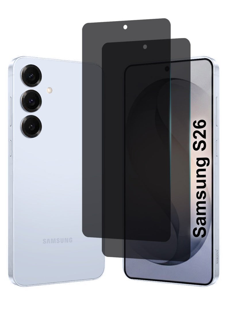 CATANES 2 Pack For Samsung Galaxy S26 Tempered Glass Screen Protector - Ultra Clear & Scratch Resistant - Bubble-Free Easy Installation- Privacy - Image 1